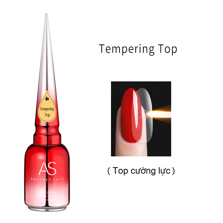 Sơn base top sơn gel AS sơn móng tay bóng top cường lực cứng móng top lỳ top ẩn gel top loang NAIL SUZ 15ml