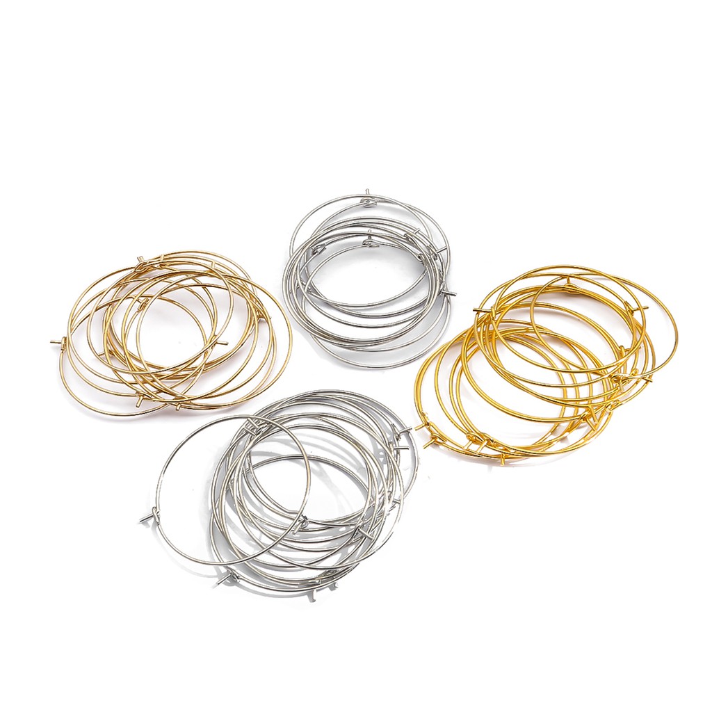 BEADIA Bộ 50 Khuyên Tai Xỏ Hạt Làm Trang Sức Thủ Công 20-35mm