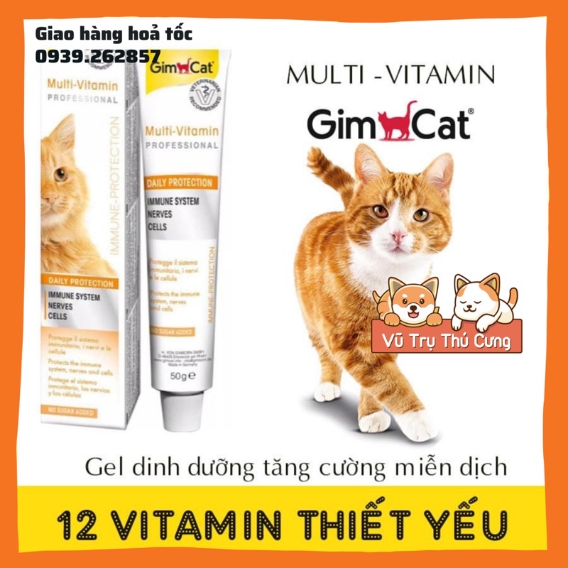 Gel dinh dưỡng cho mèo Gimcat, xuất xứ Đức, gel tiêu búi lông mèo Gimcat