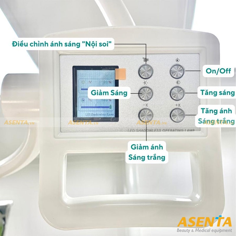 Đèn mổ phẫu thuật, đèn mổ 2 nhánh treo trần HMSL-500/500C