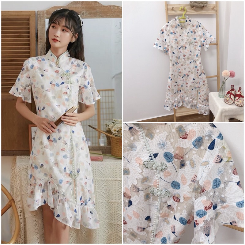 Sườn xám cách tân trendy có size 70 kg