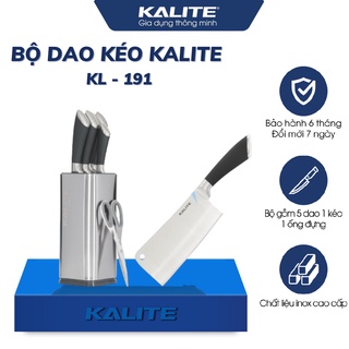 Bộ dao kéo inox 7 món Kalite KL 191, chất liệu inox nguyên khối, hàng chính hãng