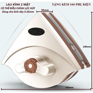 Lau kính 2 mặt điều chỉnh lực hút 5-35mm (Tặng 103 phụ kiện) - Giao màu ngẫu nhiên