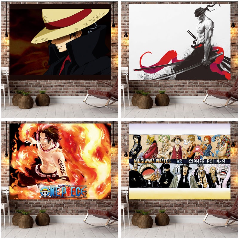 INS One Piece Anime Nổ Nền Vải Thảm Tùy Chỉnh Phòng Sinh Viên Ký túc xá Phòng ngủ Treo đầu giường Những gì bạn thấy là những gì bạn nhận được