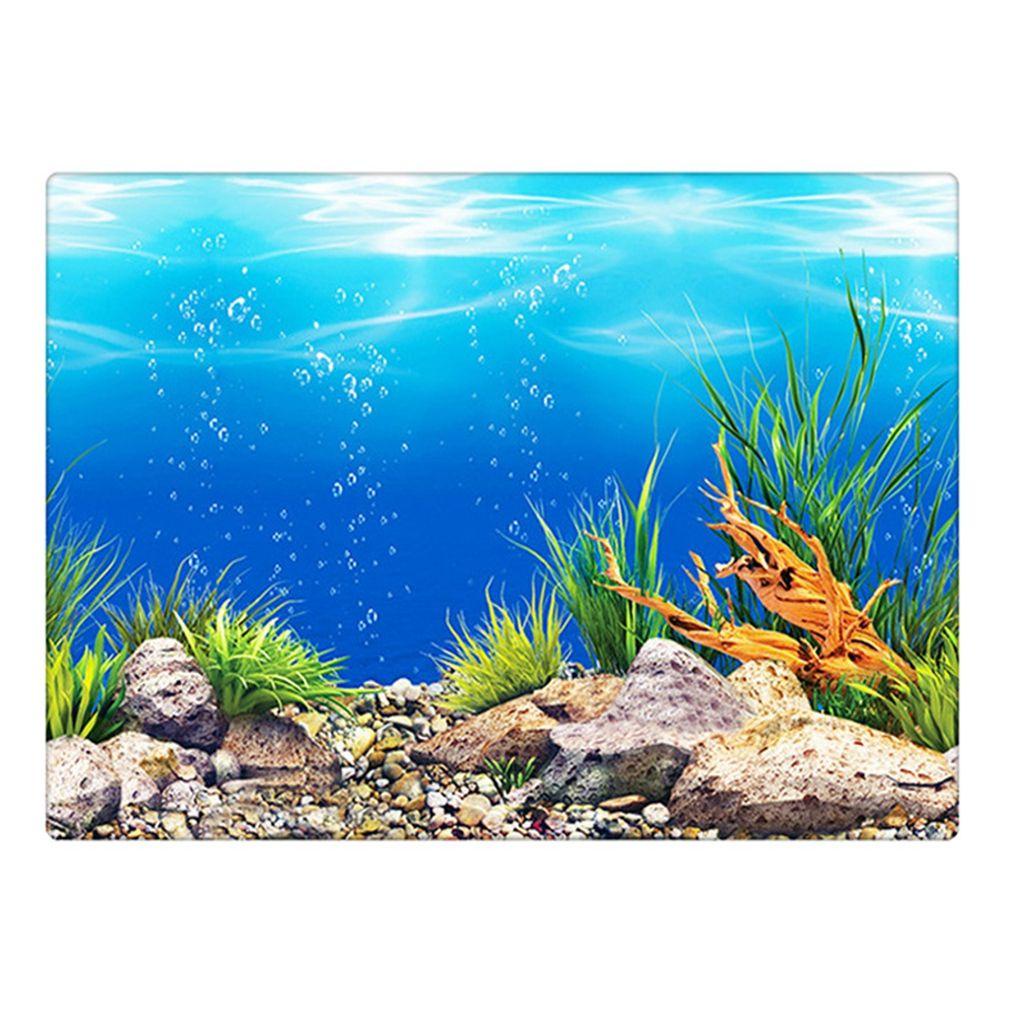 1 Miếng Dán Trang Trí Bể Cá 3D Màu Sắc Tươi Sáng