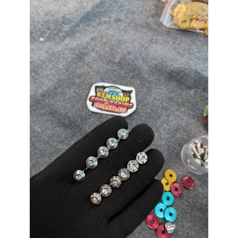 Bộ 6 Ốc Salaya Gắn Đầu Xe Wave 110