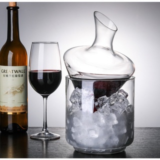 Bình thở vang pha lê ALAN DECANTER 1000ml (Xô đá + bình rời)