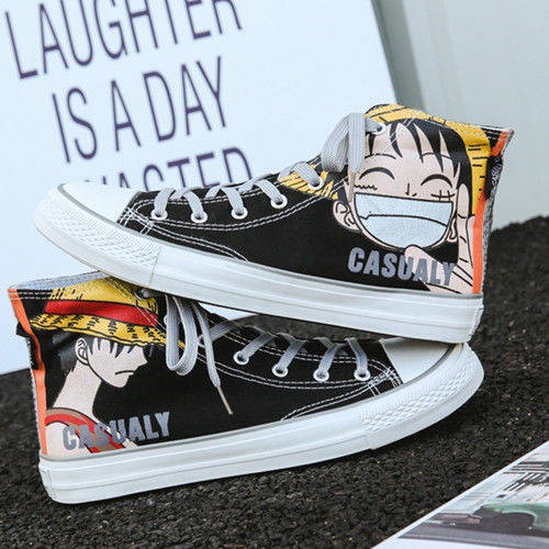 Luffy phiên bản Hàn Quốc của anime canvas casual giày nam