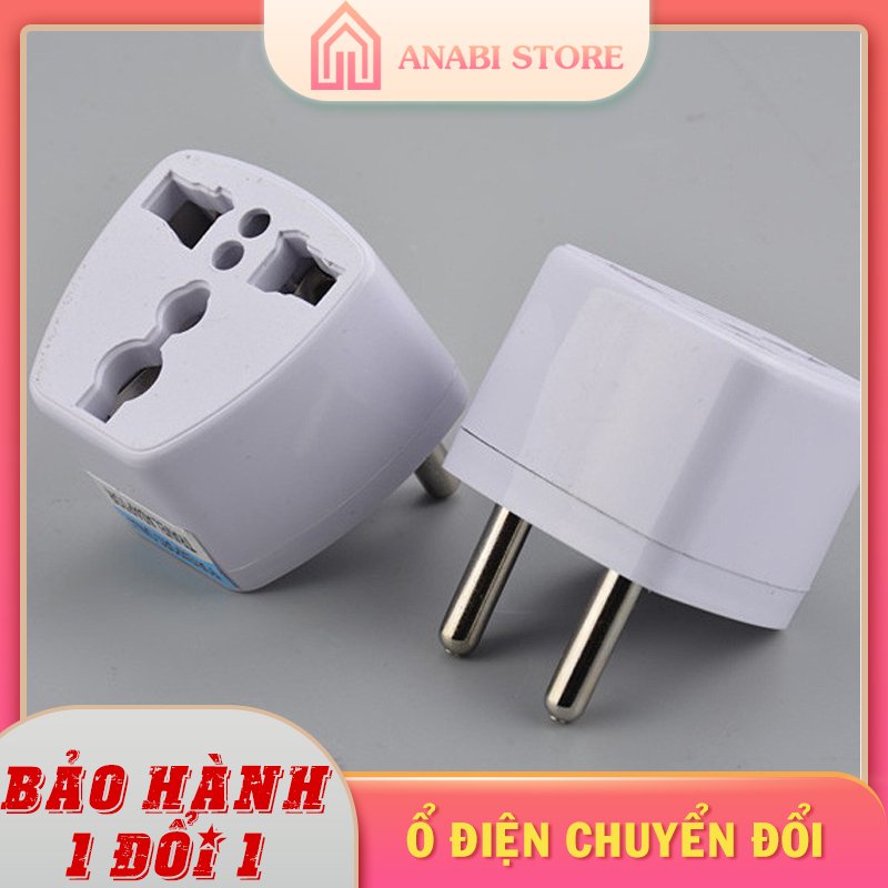 Ổ cắm chuyển đổi đầu 3 chân sang 2 chân - ổ cẳm điện chân dẹt, chân vuông, chân tròn, chân chéo - nguồn 220V