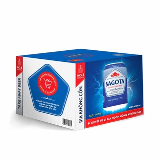 Bia lon Sagota Không cồn - Pack 4 lon/330ml