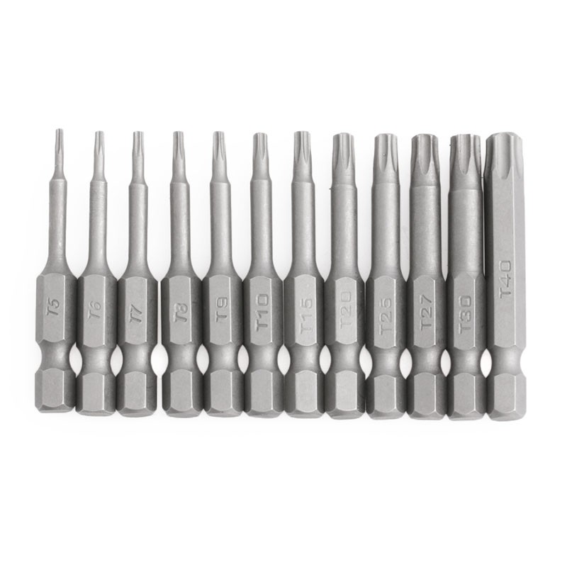 Bộ 12 Đầu Tua Vít Từ Tính 5/8 cm Dài 50mm T5-T40