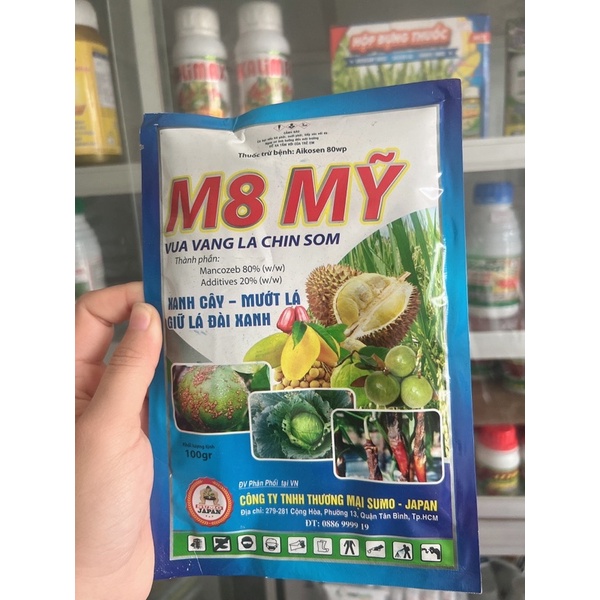 Thuốc Trừ Nấm Bệnh Đặc trị Vàng Lá M8 MỸ - 100gr