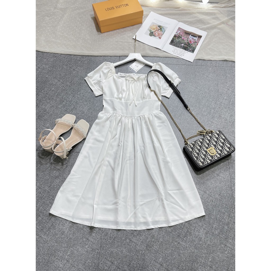 Váy Maxi Cổ Tim Rút Ngực | BigBuy360 - bigbuy360.vn