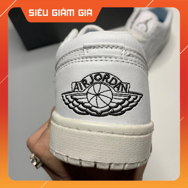 [BÁN CHẠY NHẤT SHOPEE] Giày Jordan Giày Sneaker JD1 Màu Trắng, Đế Khâu, Da Nhăn Cao Cấp