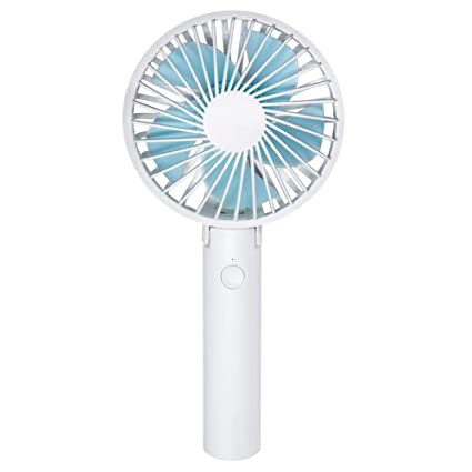QUẠT CẦM TAY MINI 4 CÁNH PIN SẠC CÓ CHÂN ĐẾ ĐỂ BÀN
