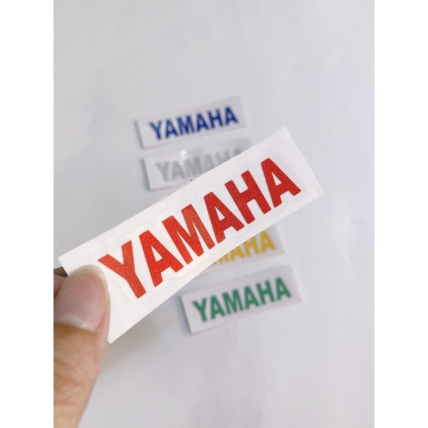 Tem phản quang chữ Yamaha 6.5x1.5cm, dán trang trí xe máy tem chống nước