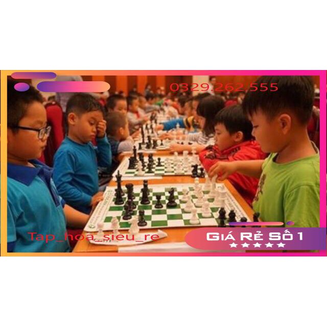 (Rẻ Vô địch) Bộ cờ vua bàn giấy quân nhựa giúp bé phát triển trí tuệ