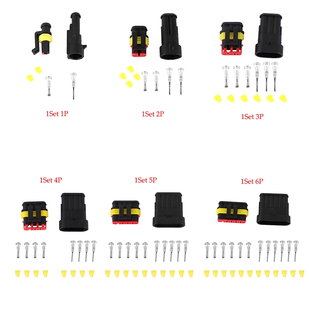 Bộ 1/5 Đầu Nối Dây Cáp Chống Nước Cho Xe Hơi/Tàu Thuyền