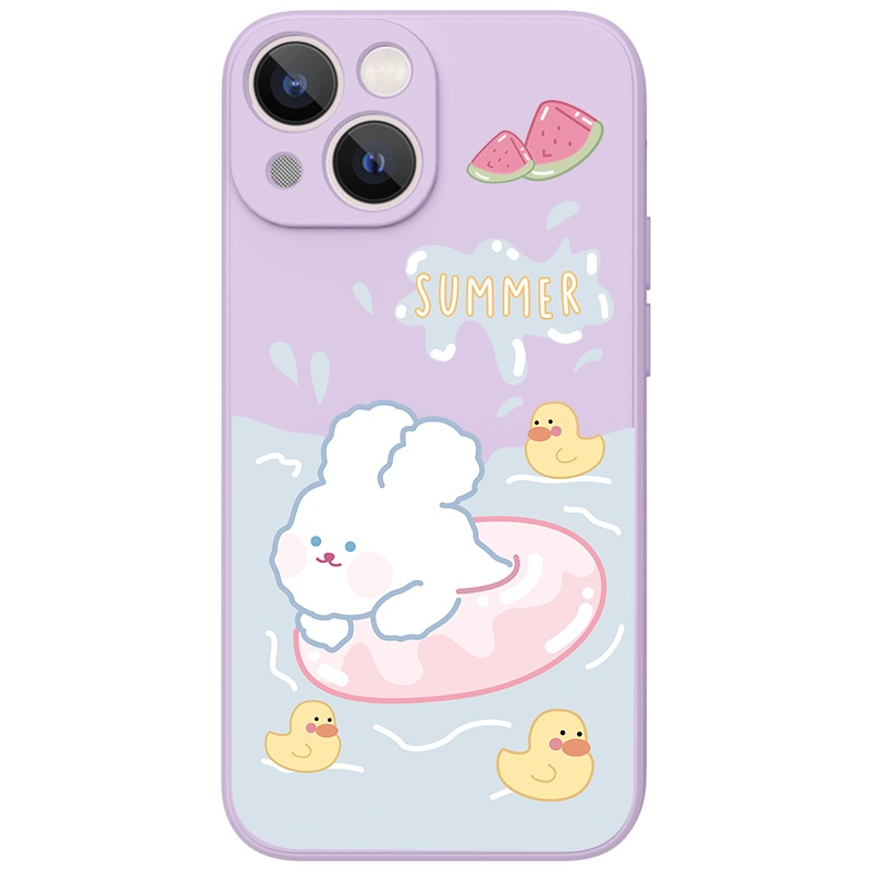 Ốp lưng JURSUE hoạt hình cặp đôi dễ thương đẹp cho iPhone 13 12 11 Pro Max SE 2020 X XR XS 8 7 ip 6S 6 Plus kute Y1791