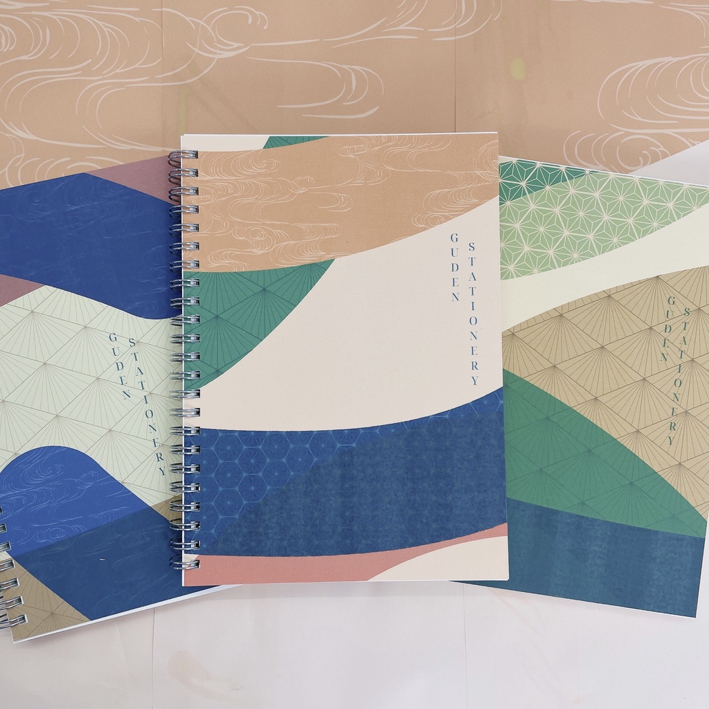Sổ tay A5 160 trang Hoa văn Nhật Bản No3_Guden Stationery