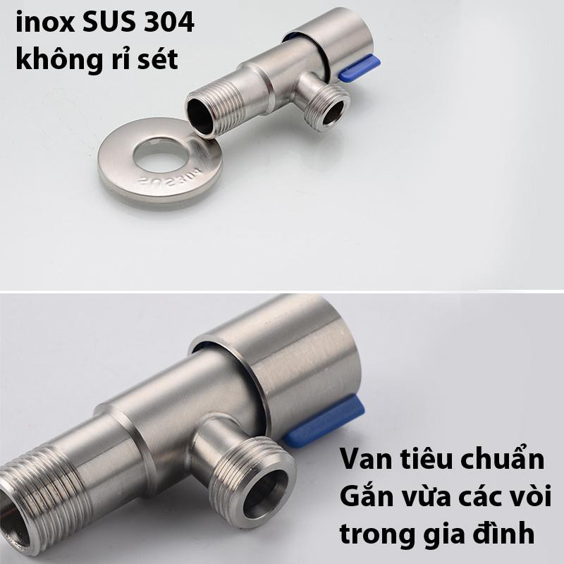 Van nước, khoá nước tam giác inox Thật 100% SUS 304 hàng chất lượng