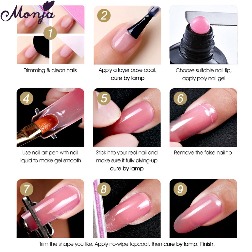 Set 7 dụng cụ làm móng MONJA hỗ trợ chăm sóc chất lượng cao tiện lợi