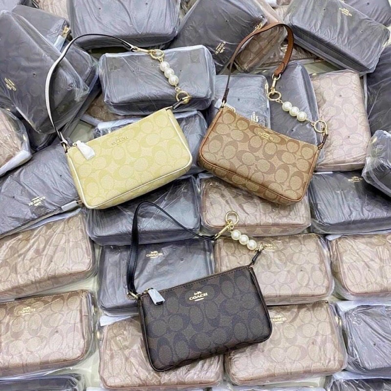 Túi nữ kẹp nách 2 dây dáng thuyền hàng đẹp có tem mác