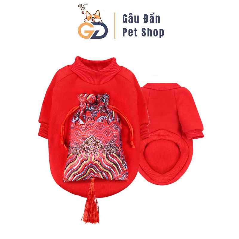Áo Chó Mèo - Áo Tết Cho Chó Mèo,Áo Hầu Bao Cho Chó Mèo