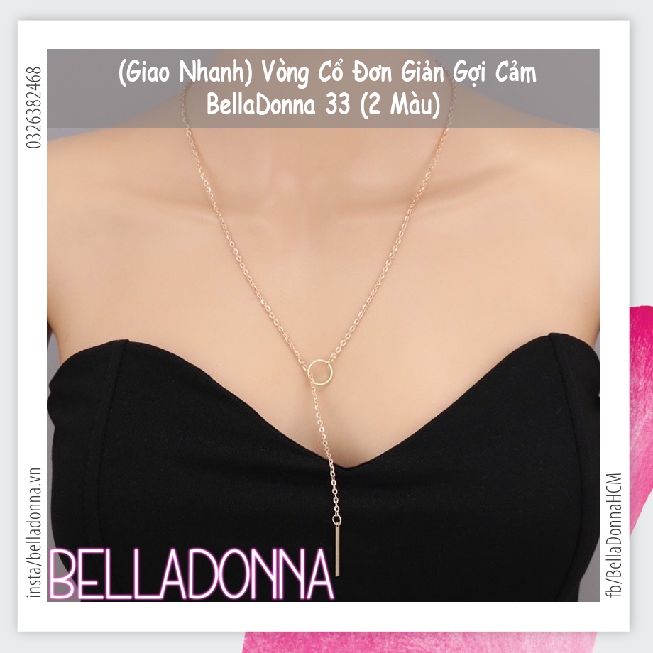 (Giao Nhanh) Vòng Cổ / Vòng Đeo Tay 2in1 Đơn Giản Gợi Cảm BellaDonna 33 ( 2 màu )