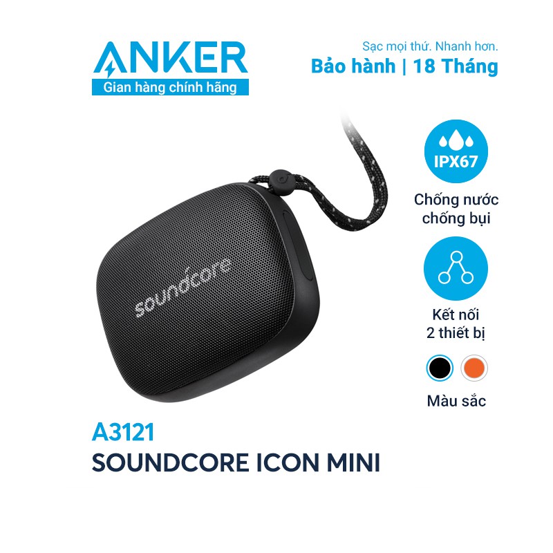 [Mã ELAK045 giảm 5% đơn 999K] Loa bluetooth SoundCore Icon Mini 3W (by ANKER) - A3121