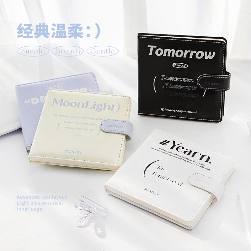 Sổ Tay Bằng Da ∞ ins Hình Vuông Có Khóa Từ Tính Đa Chức Năng Dùng Lên Kế Hoạch Hàng Ngày