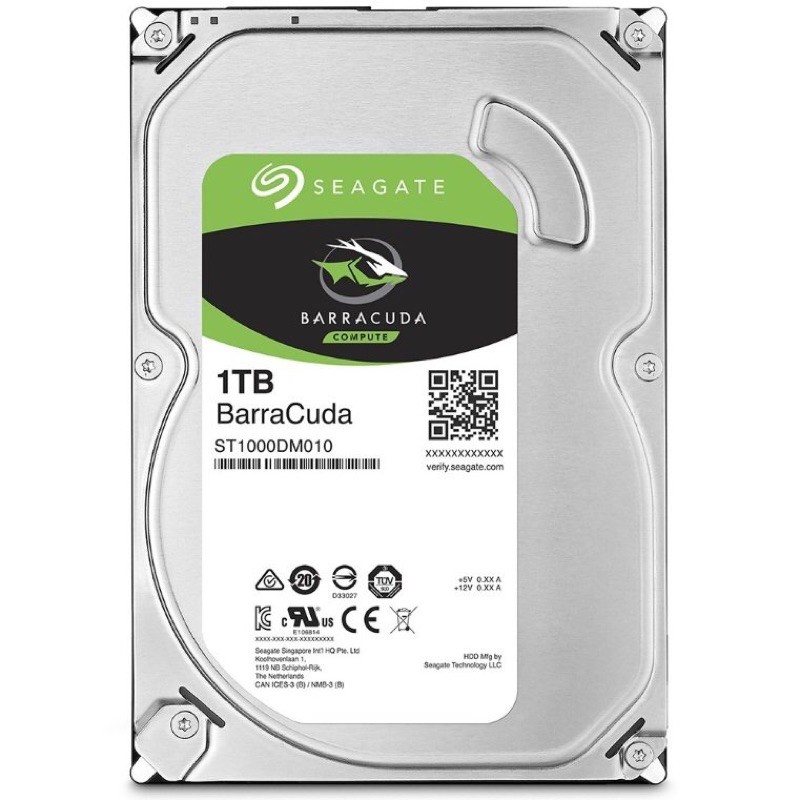 Ổ Cứng HDD Seagate 1TB Barracuda 3.5inch 64MB Cache SATA3 New chinh hang Fullbox