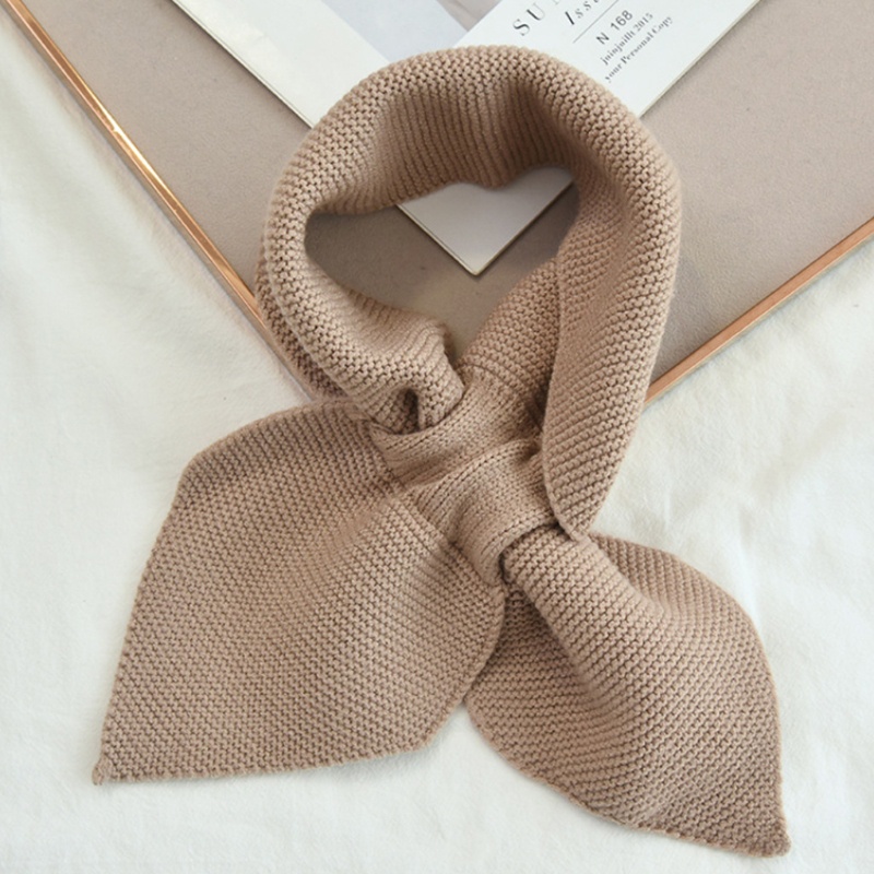 Khăn Choàng Cổ Dệt Kim Dày Dặn Giữ Ấm Màu Sắc Ngọt Ngào Cho Nữ