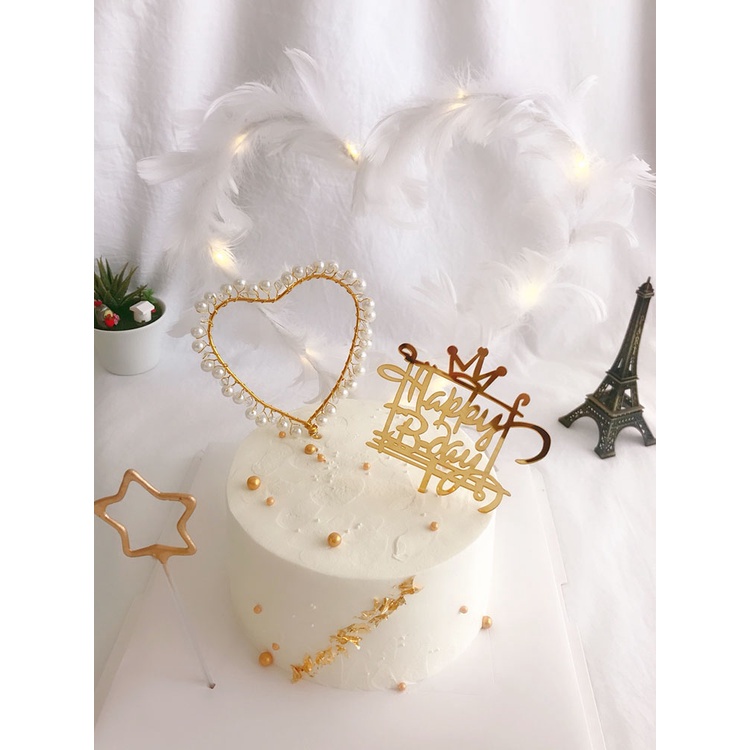 Bộ 10 Que Trang Trí Bánh acrylic Dễ Thương