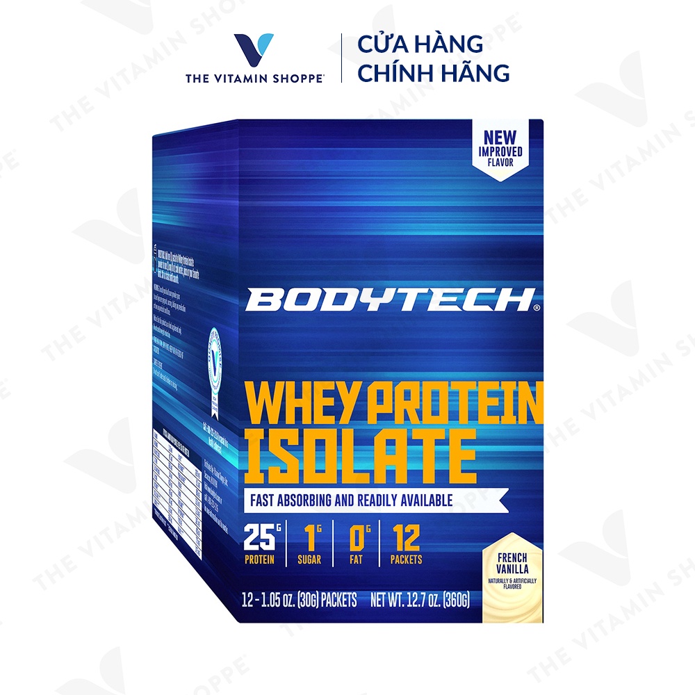 Bột hỗ trợ phát triển cơ bắp BodyTech Whey Protein Isolate - Rich Chocolate 680gr