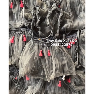 Yếm mây chỉ hồng bé gái zara