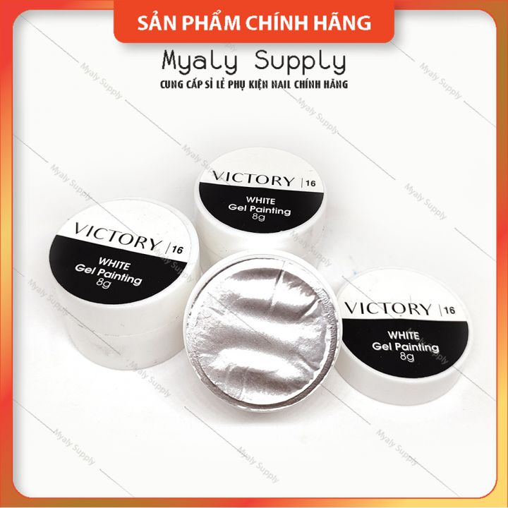 Gel Vẽ Nail Móng Đặc Trắng Đen Victory 8g