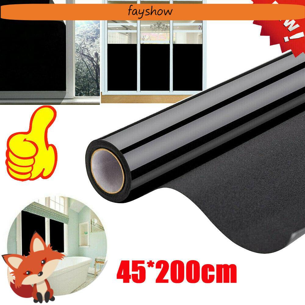 Giấy Dán Cửa Kính Màu Đen Chống Tia UV Bảo Vệ Sự Riêng Tư Có Thể Tháo Rời