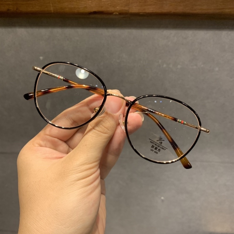 Gọng Kính vintage cao cấp chuyên lắp cận dáng oval 2301