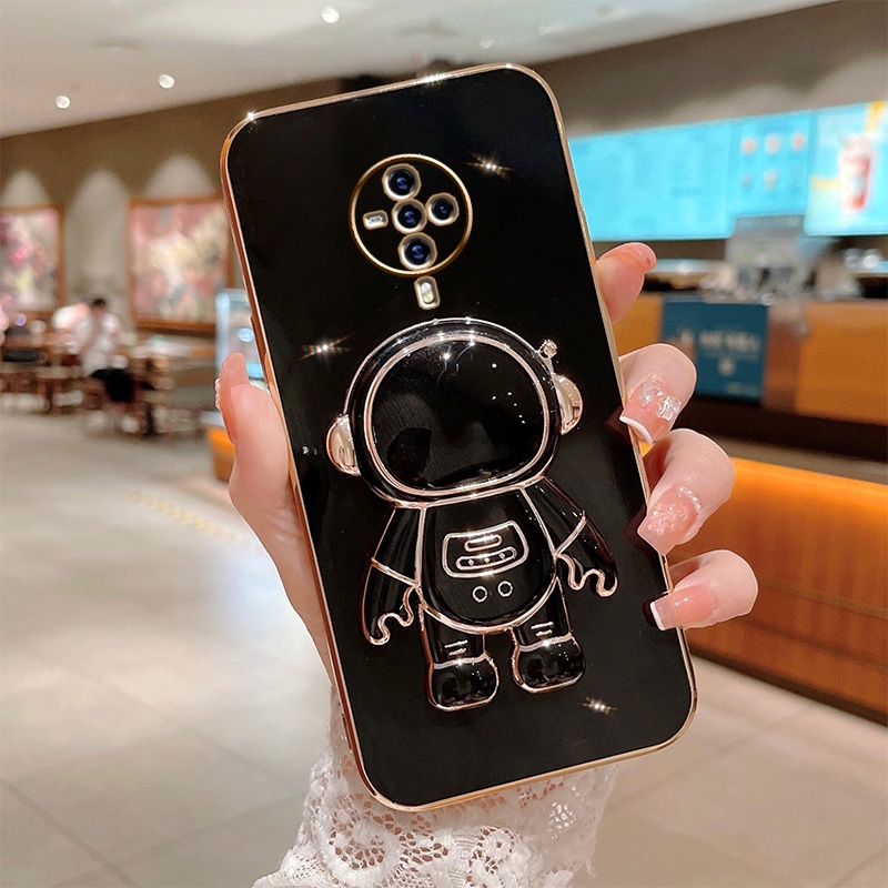 6d Plating Astronaut Stand Case Vivo S1 Pro V15 V15 Pro S1 V11i Z3i Y91C Y1s Y81 Y81i Y91 Y95 Lens Protective Cover