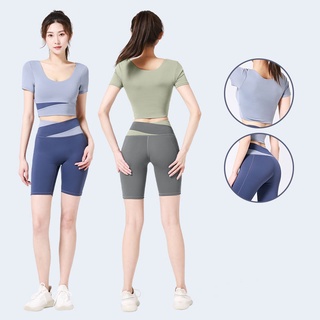 Bộ Đồ Thể Thao 2 Món Siêu Co Giãn Không Đường May Chống Sốc Cho Nữ
