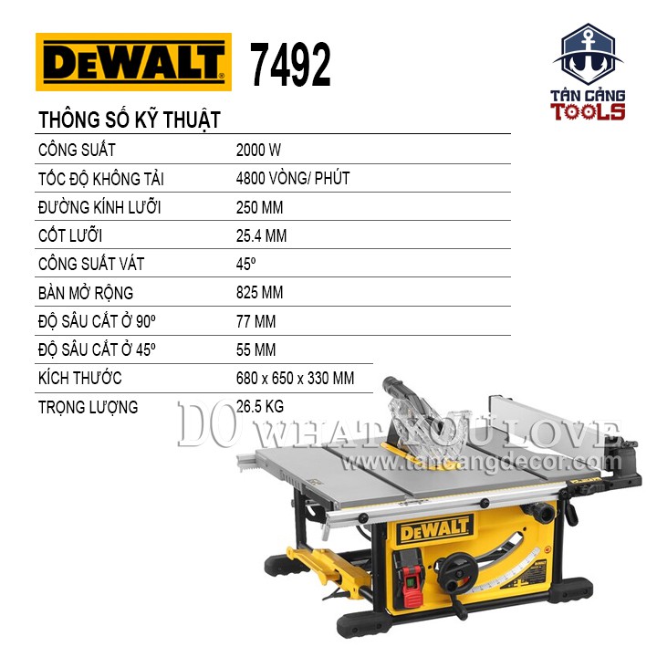 Máy Cưa Bàn DeWalt DWE7492