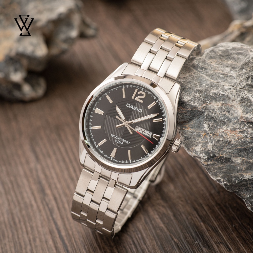 Đồng Hồ Quartz Nam Casio WATCHSTORE MTP-1335D-1AVDF Thiết Kế Kính Khoáng 38mm, Dây Kim Loại, Vỏ Thép Không Gỉ