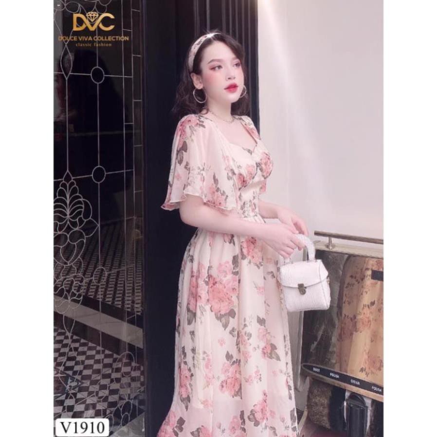 váy maxi hoa kèm turban V1910 - Đẹp Shop DVC