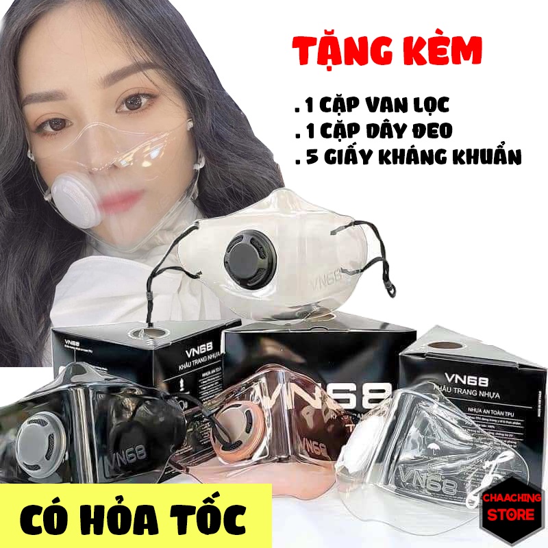 Khẩu trang trong suốt an toàn thẩm mỹ thời trang vn68 khau trang trong suot khẩu trang y tế