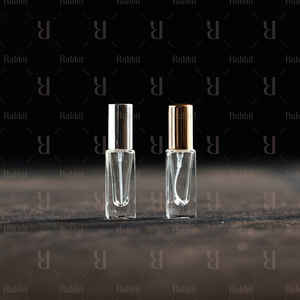 Chai lọ chiết đựng nước hoa vuông màu trắng Thỏ Lab 5ml 7ml
