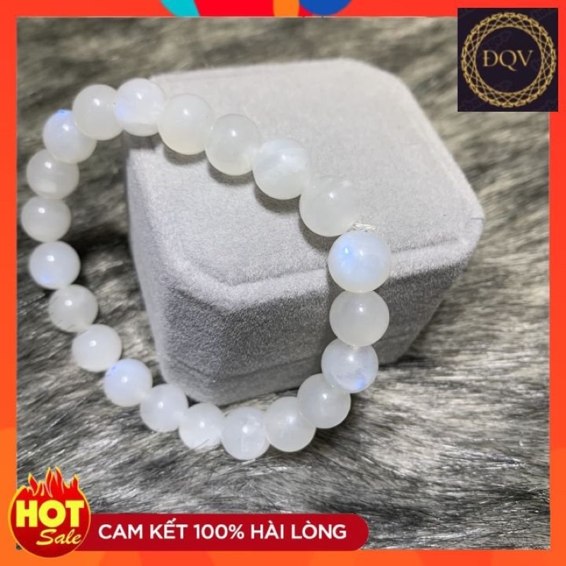 [VIP] Chuỗi vòng đeo tay đá mặt trăng (Moonstone) size 7-15li hợp với mệnh Kim và Thổ - ĐQV