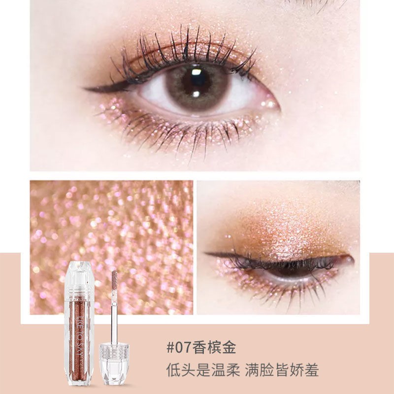 Bảng Phấn Mắt Bóng Lưu vực 【Buy One get free] Net celebrity with the same type of pearlescent liquid eye shadow student pen glitter lying silkworm high gloss waterproof [pre-sale: sent out on May 15]