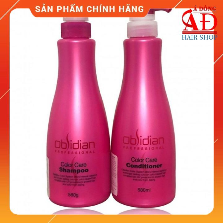 [+Tặng mũ trùm] Bộ dầu gội xả Obsidian Color Care chăm sóc tóc nhuộm Hàn Quốc 580ml