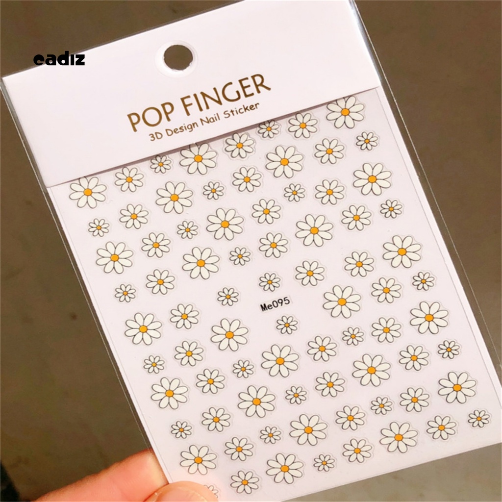 Miếng Dán Trang Trí Móng Tay Họa Tiết Hoa Nhiều Màu Sắc Thời Trang Mùa Hè Dành Cho Nữ